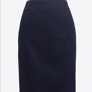 J. Crew Factory Navy Wool Pencil Skirt